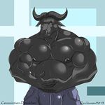  abs anthro balls biceps big bovine chubby horn male mammal muscles piercing reclamon 