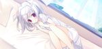  bed blush game_cg light p19 shiro_(shiropika) shiro_no_pikapika_ohoshi-sama white_hair 