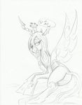  butt changeling equine female feral friendship_is_magic holes horn looking_at_viewer mammal my_little_pony presenting queen_chrysalis_(mlp) seductive sketch solo thefishe77 wings 