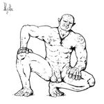  biceps blooper_(artist) male muscles necklace nude orc penis tattoo 