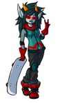  clothing dasmuskel eyewear female glasses gloves hair horn latula_pyrope skateboard solo tongue tongue_out troll 