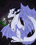  bringer cave chibi color digital dragon female feral lightning original_character storm wings 