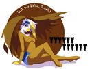  anthro anthrofied avian beak breasts brown_fur claws eyewear female friendship_is_magic fur gilda_(mlp) goggles gryphon hair my_little_pony nipples plain_background solo text white_background white_hair wings zeiro 