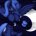  anthro anthrofied balls big_breasts breasts dickgirl equine erection female friendship_is_magic horse horsecock intersex krystil lamiaaaa mammal my_little_pony nipples nude penis pony princess_luna_(mlp) solo 