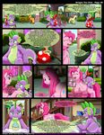  blue_eyes comic cupcake cutie_mark dialog dragon english_text equine female feral food friendship_is_magic fur hair horse kitsune_youkai male mammal my_little_pony outside pink_fur pink_hair pinkie_pie_(mlp) pony scalie spike_(mlp) text 