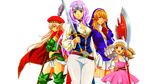  4girls alleyne alleyne_(queen's_blade) annelotte axe blonde_hair breasts brown_hair cleavage drill_hair elf highres long_hair lost_worlds multiple_girls nun pointy_ears polearm queen&#039;s_blade queen&#039;s_blade_rebellion queen's_blade queen's_blade_rebellion siggy sigui_(queen's_blade) spear sword warrior weapon ymir ymir_(queen's_blade) 