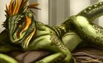  anthro argonian female green_skin horn invalid_tag lying male nude pinup pose scales scalie solo syrinoth the_elder_scrolls video_games 