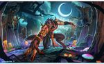  armor biceps blood brown_fur canine claws cloud clouds corvuspointer fur glowing glowing_eyes league_of_legends loincloth male mammal moon muscles night pecs red_eyes sky solo toe_claws topless video_games warcraft warwick were werewolf wolf 