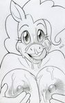  anthro anthrofied bhawk big_breasts black_and_white breasts cum cum_on_breasts cum_on_face equine female friendship_is_magic hands_on_breasts horse licking licking_lips looking_at_viewer mammal monochrome my_little_pony nipples nude pinkie_pie_(mlp) plain_background pony solo tongue tongue_out white_background 