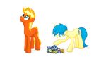  2012 :d :| alpha_channel blue_eyes blue_hair cutie_mark duo emoticon emoticons equine female feral fire fire_hair firefox friendship_is_magic frown fur hair horse icon internet_explorer mammal my_little_pony orange_fur parallaxmlp plain_background ponification pony transparent_background yellow_eyes yellow_fur 