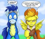  comic dialog english_text equine female feral friendship_is_magic horse looking_at_viewer male mammal my_little_pony pegasus pluckyninja pony soarin_(mlp) spitfire_(mlp) text timber_(artist) wings wonderbolts_(mlp) 