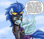  comic dialog english_text equine female horse mammal my_little_pony nightshade_(mlp) pegasus pluckyninja pony shadowbolts_(mlp) text timber_(artist) wings 