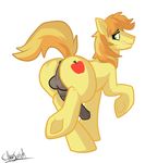  anus balls braeburn_(mlp) cappuccino chocolate-scotch cutie_mark equine erection feral friendship_is_magic green_eyes hair horse horsecock male mammal my_little_pony penis pony two_tone_hair 