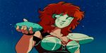  80s animated animated_gif aquila_marin araki_shingo armor kurumada_masami lowres oldschool red_hair saint_seiya stone 