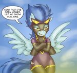  comic crossed_arms dialog english_text equine female friendship_is_magic horse mammal my_little_pony nightshade_(mlp) pegasus pluckyninja pony shadowbolts_(mlp) smile solo text timber_(artist) wide_hips wings 