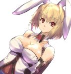  1girl animal_ears blonde_hair breasts bunny_ears claire_victorious cleavage god_eater god_eater_3 large_breasts red_eyes tagme 