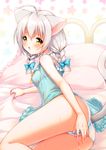  animal_ears braid breasts cat_ears cat_tail covered_nipples lying masturbation nipples on_side open_mouth original panties pussy_juice pussy_juice_stain see-through shii_(mani) small_breasts solo tail twin_braids underwear underwear_only usashiro_mani wet wet_clothes wet_panties white_hair white_panties yellow_eyes 