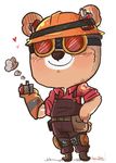  bear engineer_(team_fortress_2) eyewear goggles hat helmet male mammal solo team_fortress_2 turchessse 