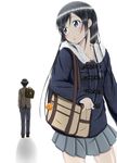  1girl aragaki_ayase bag black_hair blue_eyes breath coat kousaka_kyousuke long_hair ore_no_imouto_ga_konna_ni_kawaii_wake_ga_nai roaru_(gyuren) school_uniform 