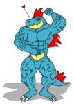  2013 anthro comic feraligatr growth male maxime-jeanne muscles nintendo nude pok&#233;mon pok&#233;morph pok&eacute;mon reptile scalie transformation video_games 