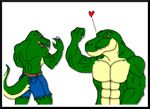  abs anthro biceps comic dinosaur flexing green_skin human male maxime-jeanne muscles pecs pose reptile scales scalie solo theropod thomas_carter topless transformation tyrannosaurus_rex vein 