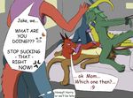  anthro bedroom caught dragon drake gay humor male nude oral penis pink_penis scalie tenecayr tenecayr_(artist) unknown_artist 