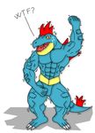  2013 anthro comic feraligatr growth male maxime-jeanne muscles nintendo nude pok&#233;mon pok&#233;morph pok&eacute;mon reptile scalie transformation video_games 