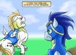  comic english_text equine feral friendship_is_magic green_eyes horse male mammal my_little_pony pegasus pluckyninja pony red_eyes shadowbolts_(mlp) snowflake_(mlp) soarin_(mlp) text timber_(artist) wings wonderbolts_(mlp) 