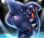  bamia bent_over breasts butt female garchomp looking_at_viewer looking_back nintendo nude pok&#233;mon pok&eacute;mon presenting presenting_hindquarters presenting_pussy pussy solo thick_thighs video_games wide_hips 