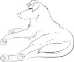  black_and_white butt canine digipixelfluff female mammal monochrome plain plain_background the-howler uncolored uncoloured vector white white_background 