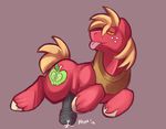  big_macintosh_(mlp) black_penis equine floating friendship_is_magic horse horsecock hypnotized leaking male my_little_pony penis pingagirl precum red_fur solo tongue tongue_out 