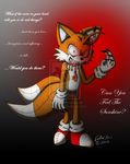  anthro blood boots canine doll english_text entersonic fox gloves mammal miles_prower nefolllwynog sega solo sonic_(series) stitches tails_doll text watermark 