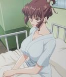  breasts brown_eyes brown_hair highres katsuragi_aiko large_breasts rinkan_club stitched 