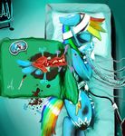 bed blood blue_fur cutie_mark equine eyes_closed female friendship_is_magic fur gordonfreeguy hair horse mammal multi-colored_hair my_little_pony operation patient pegasus pillow pony rainbow_dash_(mlp) rainbow_hair sleeping solo surgery surgical_instrument wings 