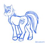  akiraponyarts armor blue_and_white butt candyfoxy equine feral friendship friendship_is_magic hi_res horn horse is little looking_at_viewer magic male mammal my my_little_pony one_eye_closed plain_background pony shining shining_armor_(mlp) sketch solo unicorn white_background wink 