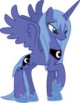  alpha_channel blue_eyes blue_fur blue_hair cutie_mark equine female feral friendship_is_magic fur hair horn horse long_hair mammal my_little_pony plain_background pony princess_luna_(mlp) royalty rusilis shoes solo transparent_background unicorn wet winged_unicorn wings 