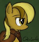  bigger_version_at_the_source clock equine female friendship_is_magic green_background hair horse mammal my_little_pony original_character plain_background pony portrait rayfriedh solo two_tone_hair yellow_eyes 