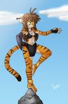  armor at big blue bow breasts caribbean cat feline female flora invalid_color invalid_tag leoian looking magic nude pinup rock sex sky standing tiger twokinds white 