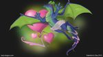  &lt;3 16:9 2013 abstract_background ambiguous_gender bad_dragon claws day_narse_heart_species:dragon_narse_bad dragon feral green_eyes green_scales hearts hearts_dragon_wings_valentine&#039;s hi_res holidays love_pink narse solo spread_wings valentine's_day violet_body wallpaper wings 