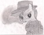  equine female feral friendship_is_magic hat horse mammal my_little_pony pony portrait rayfriedh scootaloo_(mlp) smoke solo traditional traditional_media 