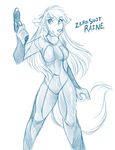  blue_theme canine crossover female mammal metroid plain_background raine_(twokinds) sketch tom_fischbach twokinds white_background wolf 