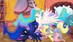  derpy_hooves_(mlp) equine female feral fluttershy_(mlp) friendship_is_magic group group_sex hi_res horn hornjob junglepony lesbian licking mammal my_little_pony orgy pegasus princess princess_celestia_(mlp) princess_luna_(mlp) royalty sex tongue twilight_sparkle_(mlp) winged_unicorn wings 
