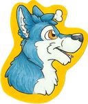  blue_husky bone_behind_ear canine cute happy mammal smilie wachhund watchdog wolfie 