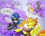  dialog english_text equine female feral fight friendship_is_magic horse mammal my_little_pony nightshade_(mlp) pegasus pluckyninja pony shadowbolts_(mlp) spitfire_(mlp) text timber_(artist) wings wonderbolts_(mlp) 