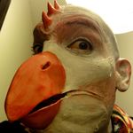 bird costume creepy makeup male mask nightmare_fuel real what 