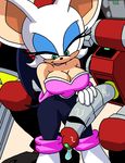  anthro bat big_breasts blue_eyes breasts cleavage clothed clothing dboy e-123_omega female flaccid huge_breasts machine male mammal mechanical penis robot rouge_the_bat sega smile sonic_(series) 