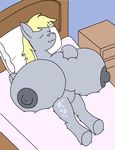  anthrofied archdamian areola bed big_breasts big_nipples blonde_hair breasts cutie_mark derpy_hooves_(mlp) equine erect_nipples eyes_closed female friendship_is_magic grey_nipples hair horse huge_breasts hyper hyper_breasts long_hair lying mammal my_little_pony nipples nude on_back pony sleeping solo 