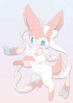  blue_eyes blush bow canine eeveelution embarrassed female feral looking_at_viewer mammal masturbation nintendo nude otona_no_kitsune paws pok&#233;mon pussy solo sweat sylveon tears vaginal video_games 