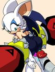  anthro bat big_breasts blue_eyes breasts cleavage clothed clothing dboy e-123_omega erection female huge_breasts imminent_sex looking_back machine male mammal mechanical penis robot rouge_the_bat sega sonic_(series) wings 