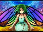  antennae bad_id bad_pixiv_id chitose_rin dress fairy green_hair head_wings letterboxed original short_hair smile solo wings 